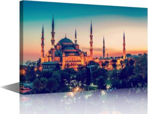 Blue Mosque Interior Gallery Wrapped Canvas Print - Istanbul artwork
