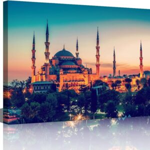 Blue Mosque Interior — Gallery Wrapped Canvas Print