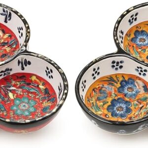 Handmade Turkish Iznik Ceramic Bowl — Blue & White